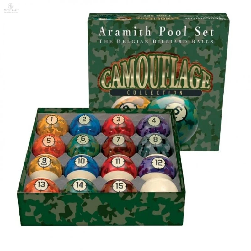 Aramith Camouflage Pool-Billard-Kugeln, 57,2 Mm