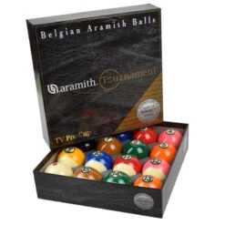 Aramith Tournament TV Pool-Billard-Kugeln Mit Cueball Red Dot, 57,2 Mm, Mit Duramith-Technologie