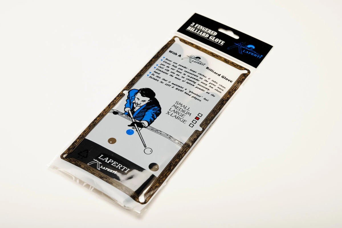 Billard-Handschuh Laperti, Schwarz, Verschiedene Größen – Bild 3