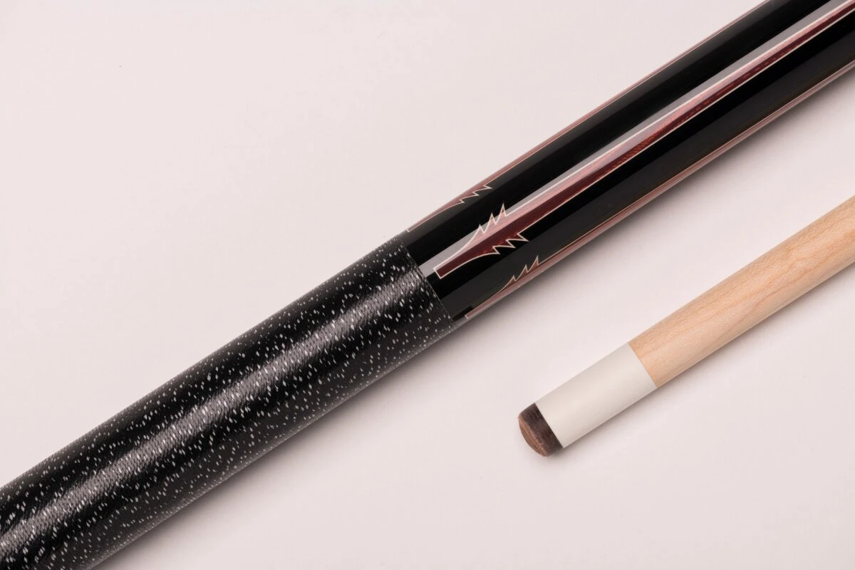 CUEL BE0-048 Billard-Queue Für Poolbillard, 2-teilig, Mit Klebeleder, Vollholz-Oberteil, Leinen-Griffband, 5/16x18-Gewinde