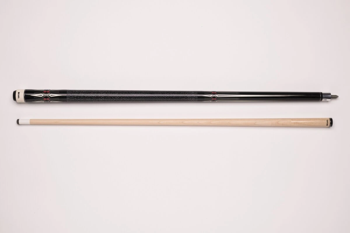 CUEL BE0-054 Billard-Queue Für Poolbillard, 2-teilig, Mit Klebeleder, Vollholz-Oberteil, Leinen-Griffband, 5/16-18-Gewinde – Bild 4