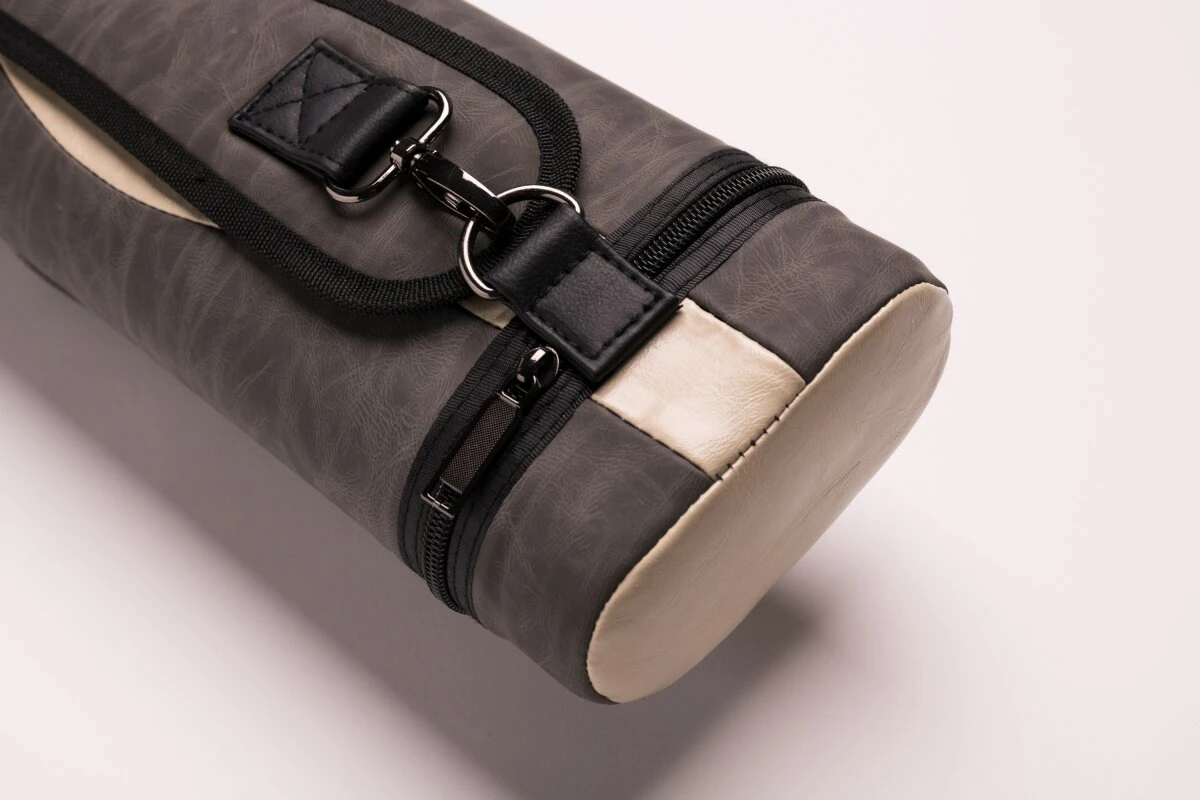 CUEL Billard-Köcher Suede Grey 2/4 Für Pool-Billard-Queues, Aus Kunst-Wildleder, Mit Schultergurt, Tragegriff Und Zwei Seitentaschen Für Billardzubehör – Bild 5
