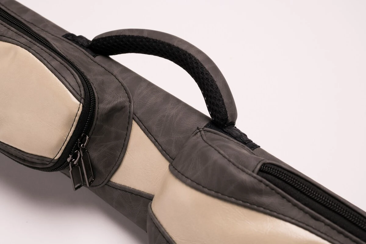 CUEL Billard-Köcher Suede Grey 2/2 Für Pool-Billard-Queues, Aus Kunst-Wildleder, Mit Schultergurt, Tragegriff Und Zwei Seitentaschen Für Billardzubehör – Bild 5
