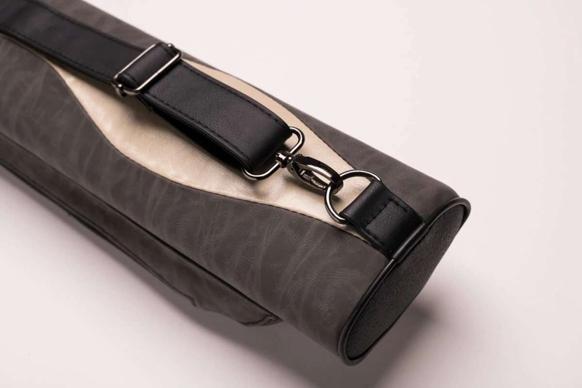 CUEL Billard-Köcher Suede Grey 2/2 Für Pool-Billard-Queues, Aus Kunst-Wildleder, Mit Schultergurt, Tragegriff Und Zwei Seitentaschen Für Billardzubehör – Bild 6
