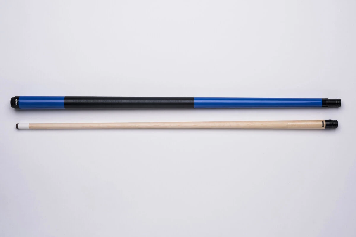 CUEL Code Blue Billard-Queue Blau Für Poolbillard, 2-teilig, Mit Vollholz-Oberteil, Leinen-Griffband, 3/8x10-Gewinde – Bild 4