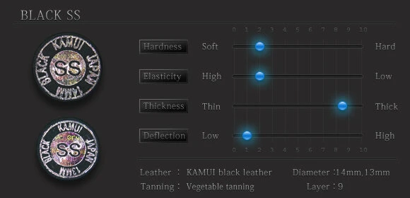 Kamui Black Mehrschichtleder, Verschiedene Härtegrade – Bild 7