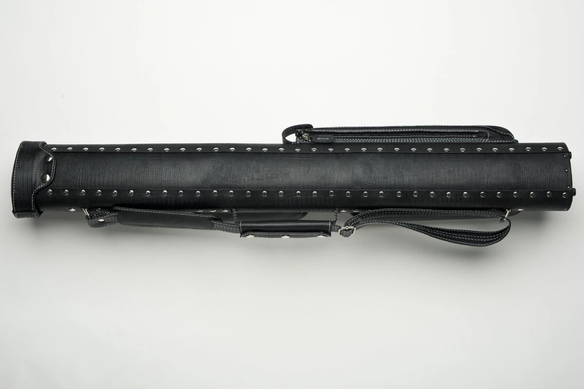 Cuel Billard-Köcher „Hustler Black“ 2/2 Für Pool-Billard-Queues, Schwarz, Aus Feinem Kunstleder, Mit Drei Seitentaschen Für Billardzubehör – Bild 3