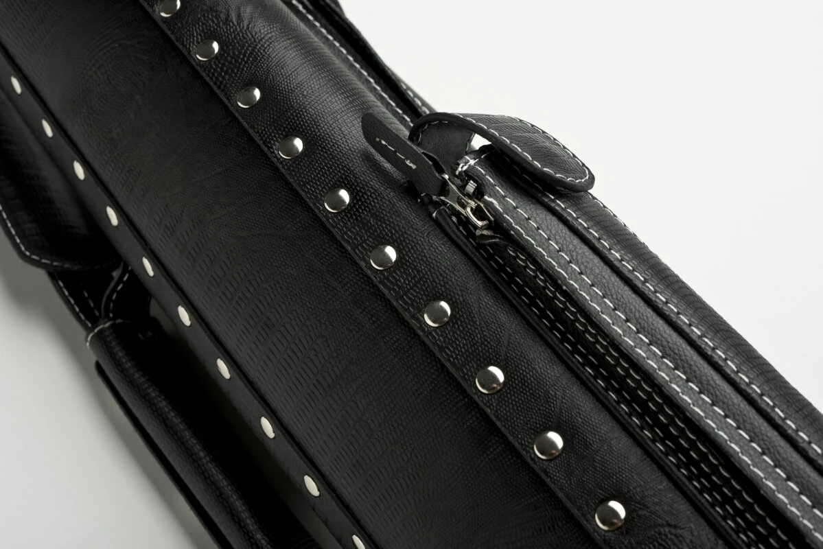 Cuel Billard-Köcher „Hustler Black“ 2/2 Für Pool-Billard-Queues, Schwarz, Aus Feinem Kunstleder, Mit Drei Seitentaschen Für Billardzubehör – Bild 7