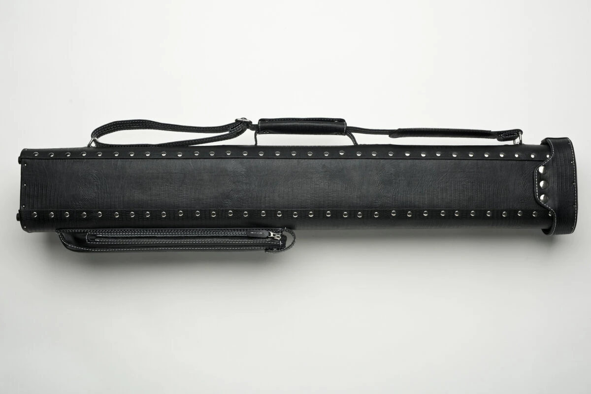 Cuel Billard-Köcher „Hustler Black“ 3/5 Für Pool-Billard-Queues, Schwarz, Aus Feinem Kunstleder, Mit Drei Seitentaschen Für Billardzubehör – Bild 3