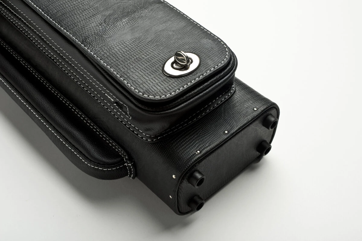 Cuel Billard-Köcher „Hustler Black“ 3/5 Für Pool-Billard-Queues, Schwarz, Aus Feinem Kunstleder, Mit Drei Seitentaschen Für Billardzubehör – Bild 6