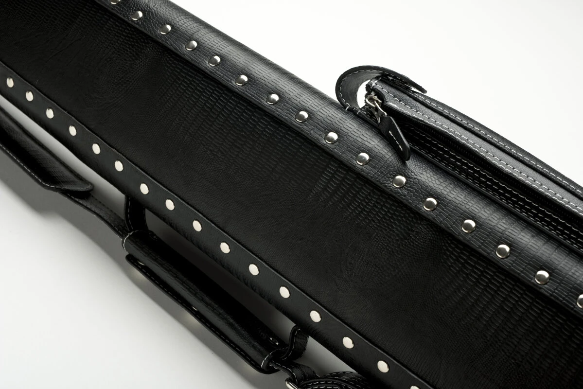 Cuel Billard-Köcher „Hustler Black“ 3/5 Für Pool-Billard-Queues, Schwarz, Aus Feinem Kunstleder, Mit Drei Seitentaschen Für Billardzubehör – Bild 7