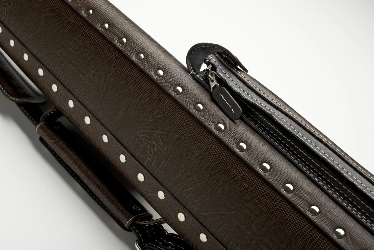 CUEL Billard-Köcher „Hustler Brown“ 2/2 Für Pool-Billard-Queues, Braun, Aus Feinem Kunstleder, Mit Drei Seitentaschen Für Billardzubehör – Bild 7