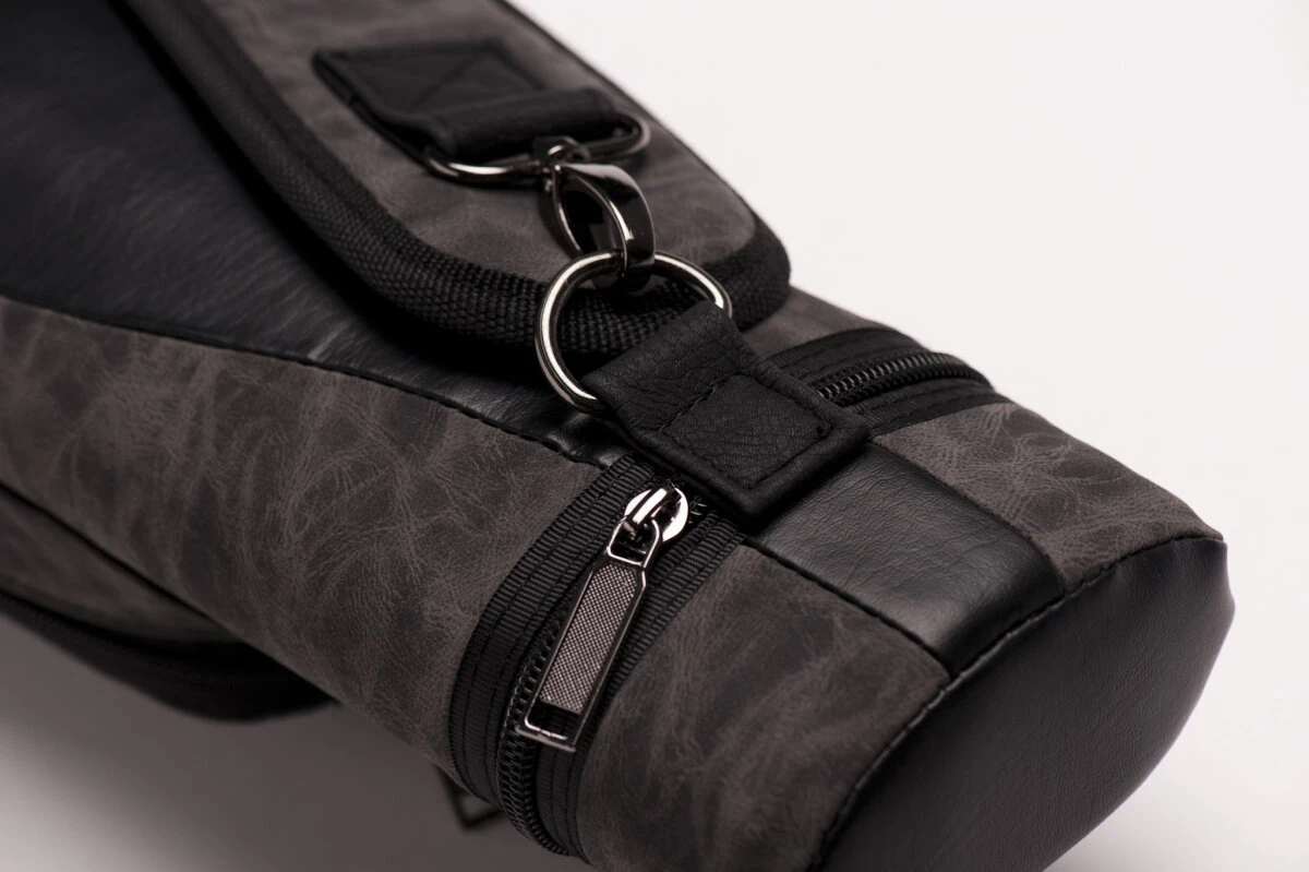 CUEL Billard-Köcher Suede Black 2/2 Für Pool-Billard-Queues, Aus Kunst-Wildleder, Mit Schultergurt, Tragegriff Und Zwei Seitentaschen Für Billardzubehör – Bild 6