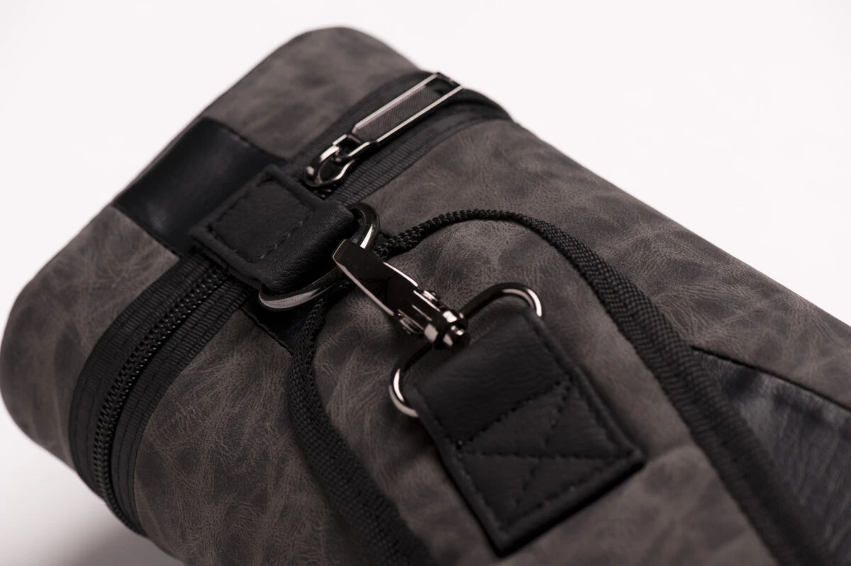 CUEL Billard-Köcher Suede Black 2/4 Für Pool-Billard-Queues, Aus Kunst-Wildleder, Mit Schultergurt, Tragegriff Und Zwei Seitentaschen Für Billardzubehör – Bild 5