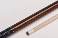 MIT MW2-003 Pool-Billard-Queue, 2-teilig, Mit Klebeleder, Vollholz-Oberteil, Leinen-Griffband Inkl. Gewindeschoner