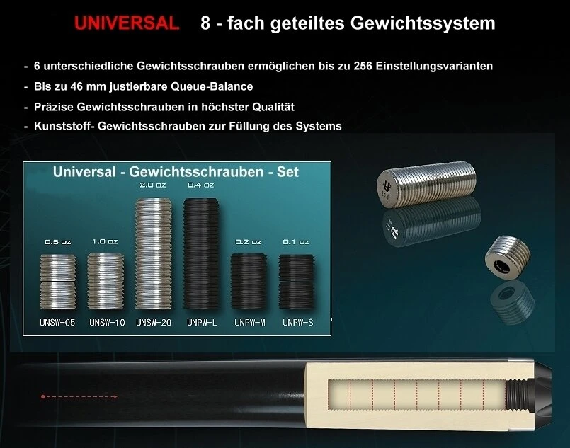 Universal Gewichtsschrauben-Set