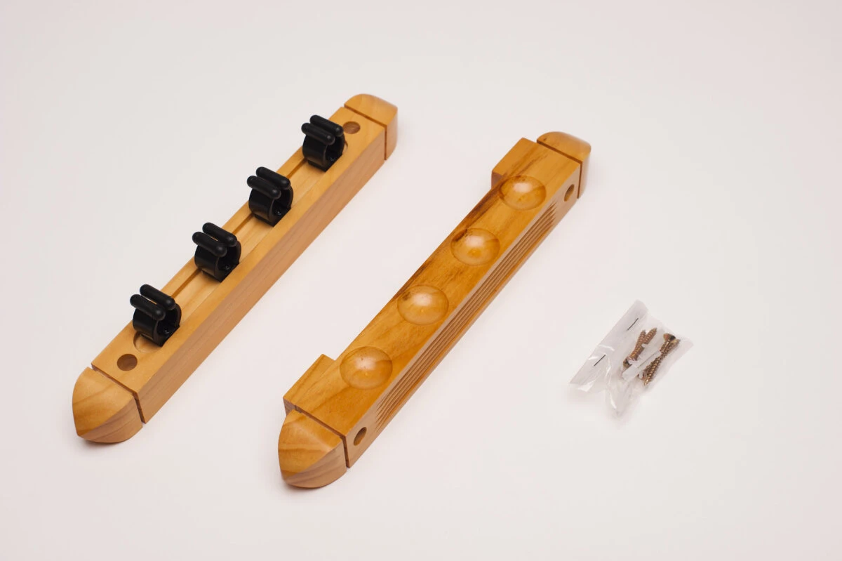 Wandhalterung Für Vier Queues, Holz, Braun