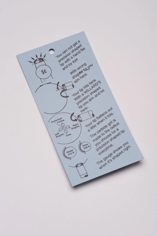 Willard's Cue Tip Shaper, Lederformer, Für Pool-Billard – Bild 4